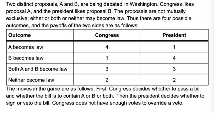 Solved Two Distinct Proposals, A And B, Are Being Debated In | Chegg.com