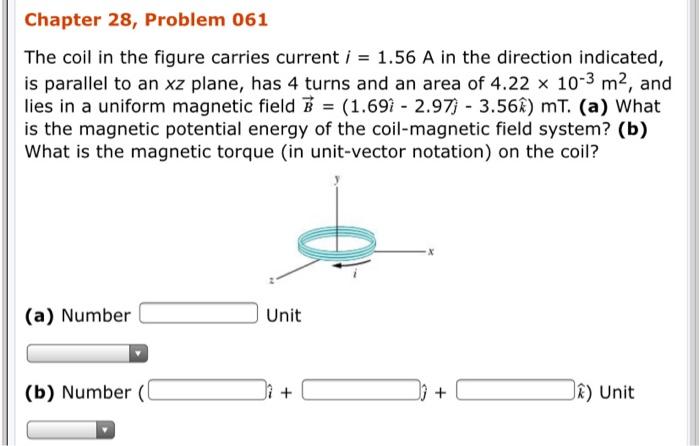 Solved Chapter 28, Problem 061 The coil in the figure | Chegg.com