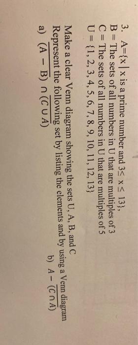 Solved 3 A X X Is A Prime Number And 35 X 13 B The Chegg Com