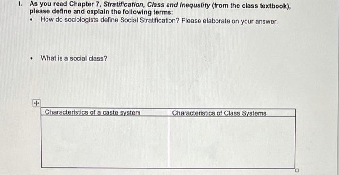 characteristics of class system