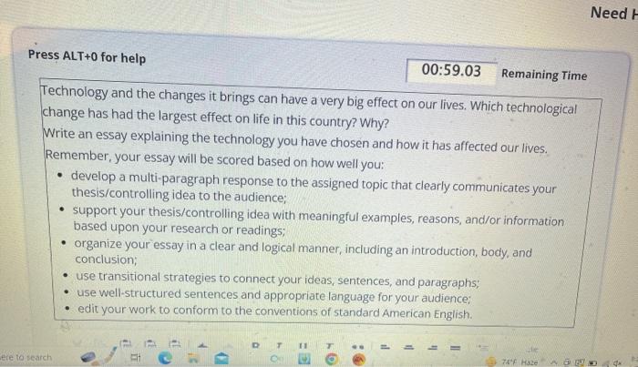 technological changes essay