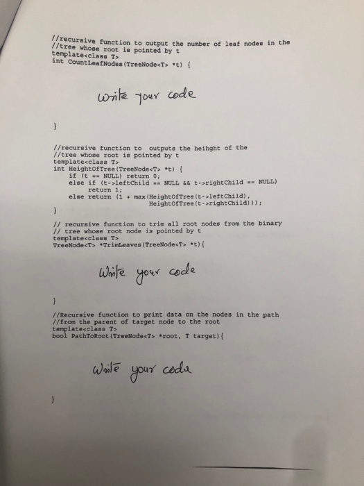 Please help me fill in this skeleton code. got a 0 on | Chegg.com