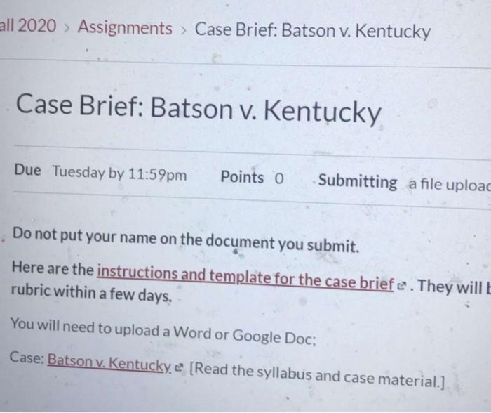 Batson v 2025 kentucky case brief