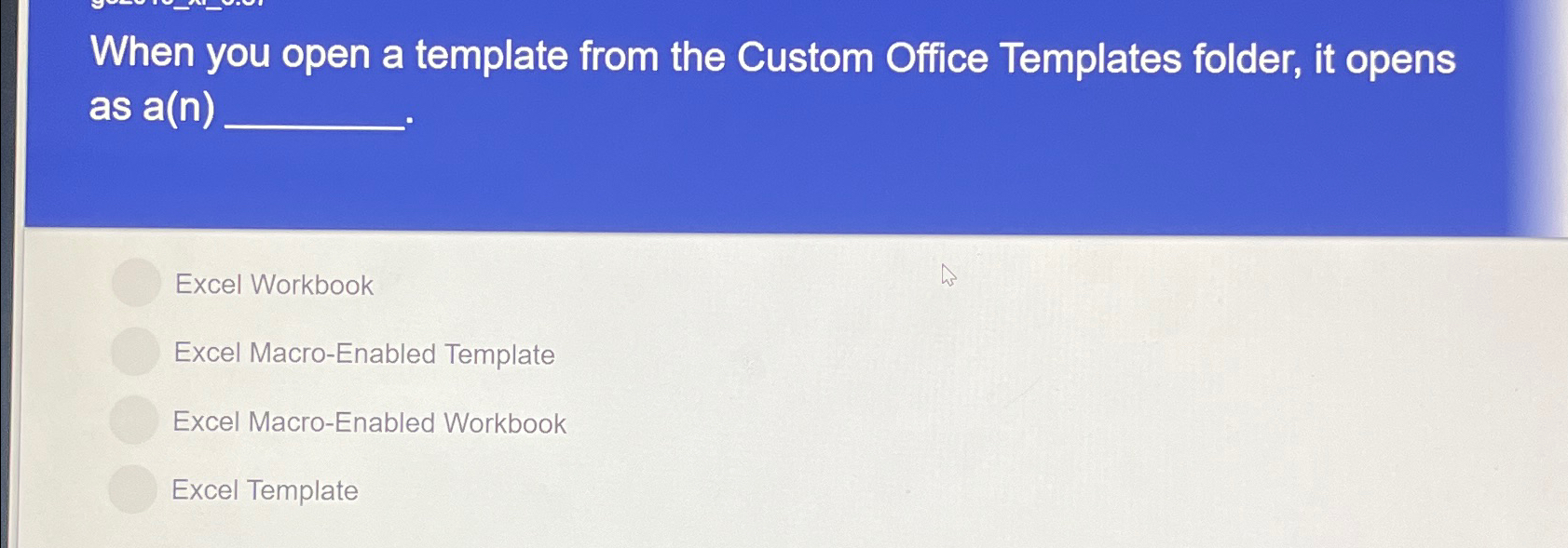 Solved When you open a template from the Custom Office Chegg com