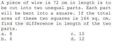 Solved A piece of wire is 72cm ﻿in length is tobe cut into | Chegg.com