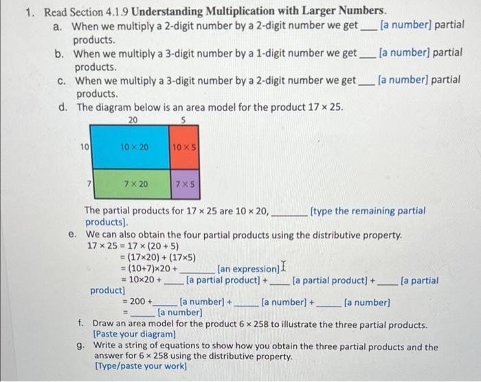 my homework lesson 9 multiply by a multi digit number