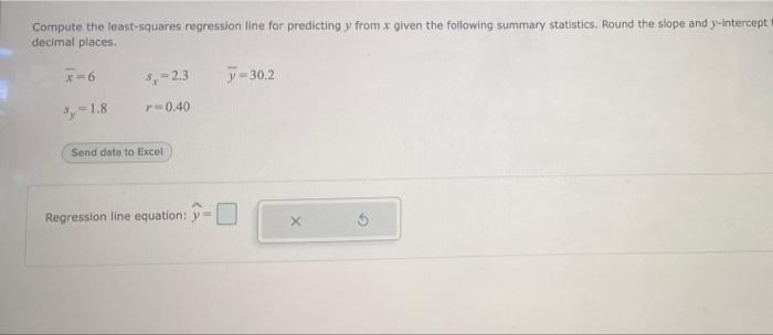 solved-compute-the-least-squares-regression-line-for-chegg