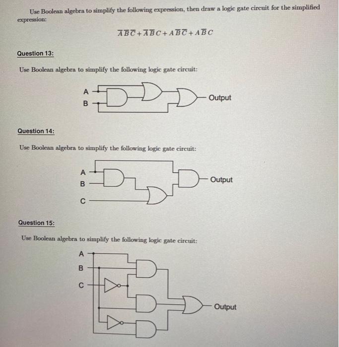 Solved Shown here are eight rules of Boolean algebra (these | Chegg.com