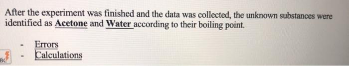 percent error for distillation lab and | Chegg.com