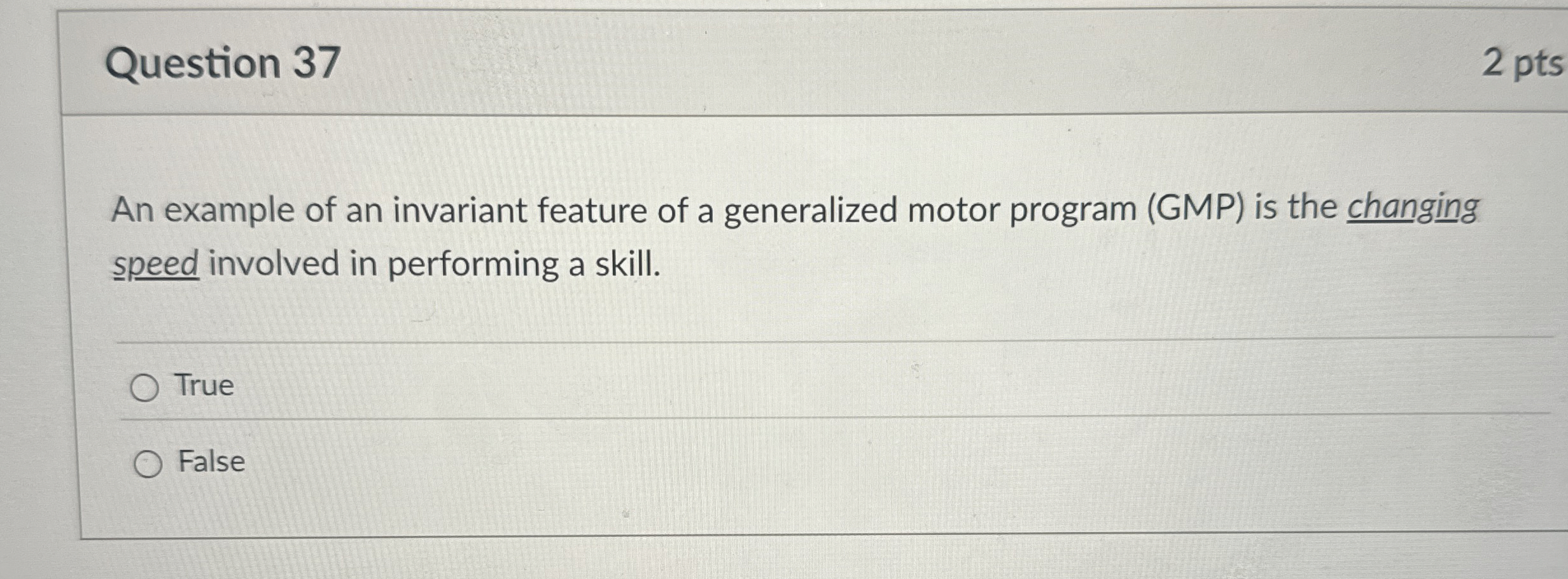 Solved Question 37An example of an invariant feature of a