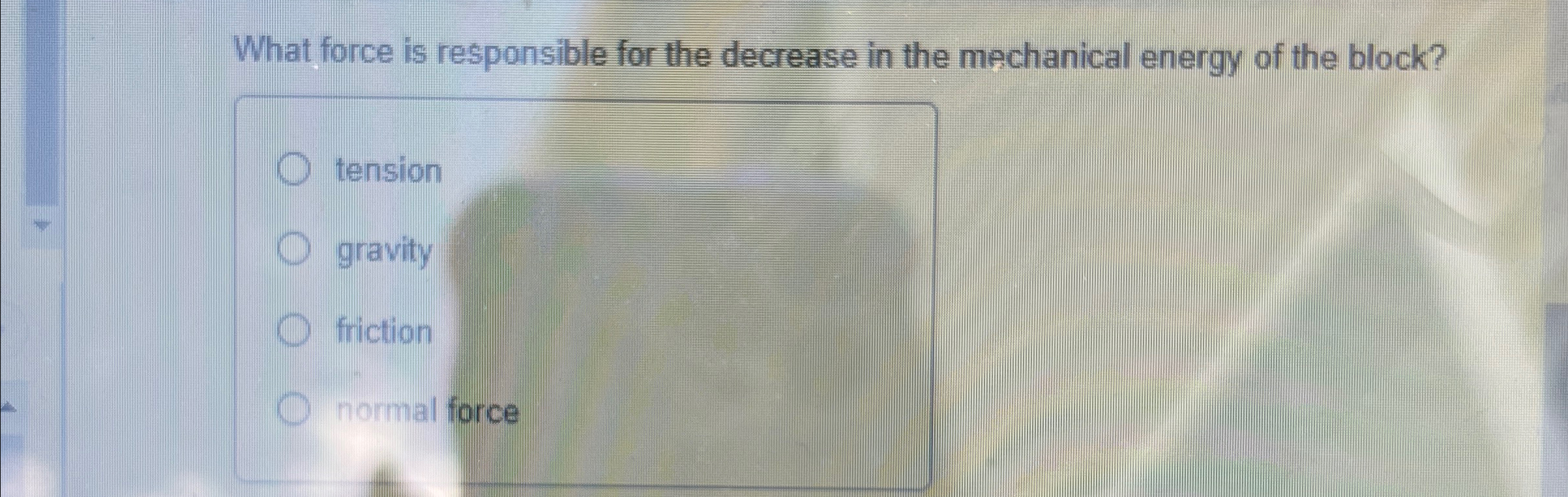 Solved What force is responsible for the decrease in the | Chegg.com