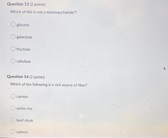 Solved Question 1 (2 points) Saved Which of the following | Chegg.com