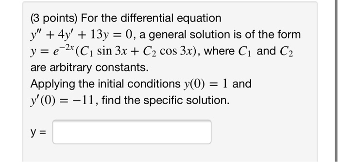 Solved For The Differential Equation