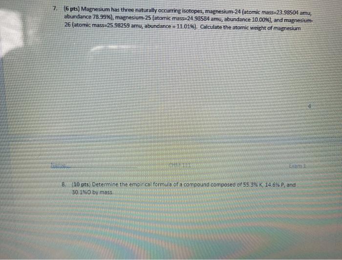 Solved 6. Magnesium hydroxide reacts with hydrochloric acid
