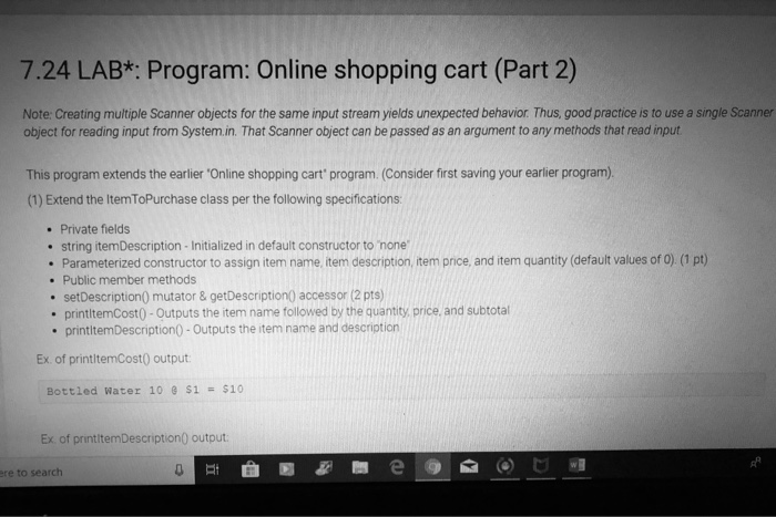 online shopping code in java