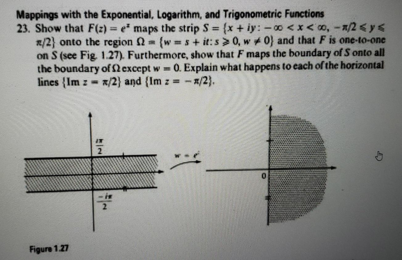 Solved Mappings with the Exponential, Logarithm, and | Chegg.com