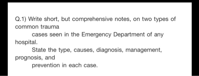 Solved Q 1 Write Short But Comprehensive Notes On Two