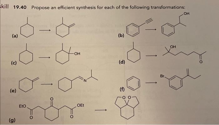 Solved 19.40 Propose an efficient synthesis for each of the | Chegg.com