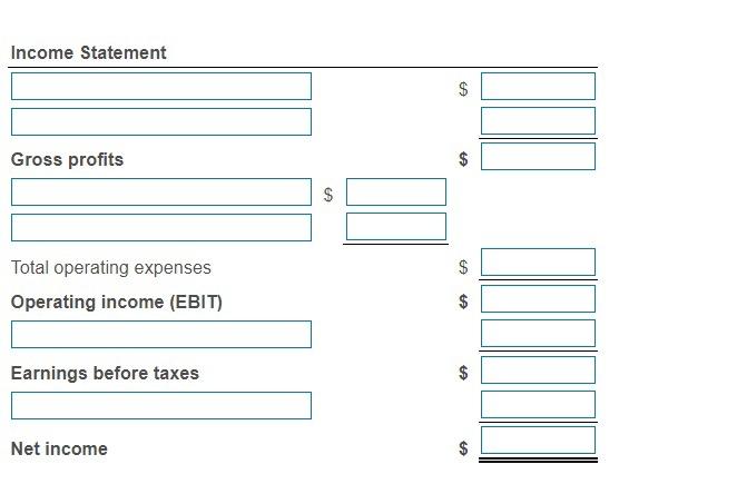 Solved (Preparing an income statement) Prepare an income | Chegg.com