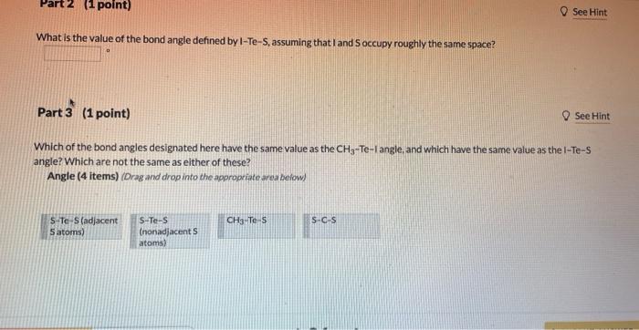 Solved What is the value of the bond angle defined by | Chegg.com