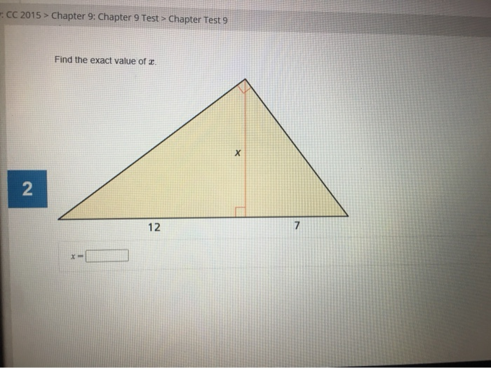 Solved CC 2015 > Chapter 9: Chapter 9 Test > Chapter Test 9 | Chegg.com