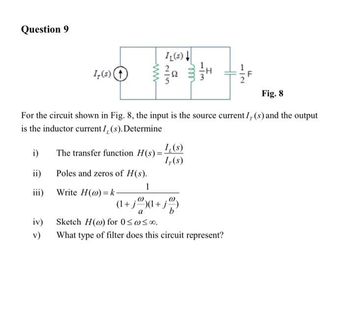 Question 9 1 3 O 11 S To 3 H Fig 8 For The Chegg Com