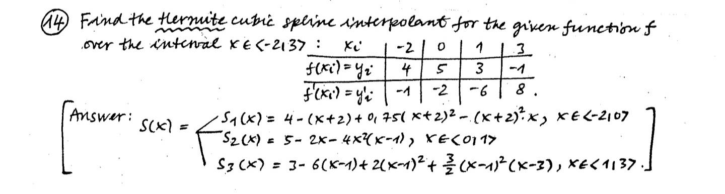 Solved Cubic ﻿spline ﻿interpolation, ﻿thermite ﻿spline | Chegg.com