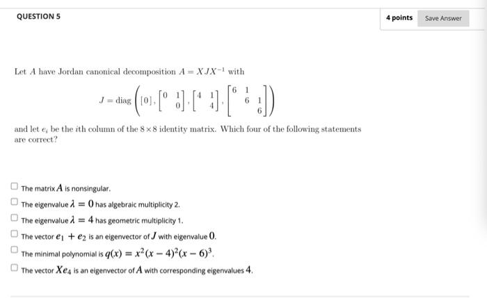 Solved QUESTION 1 2 points Save Answer Let U E C" and V e C | Chegg.com