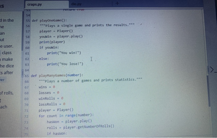 Solved rogramming Exercise 9.6 Instructions The play method | Chegg.com