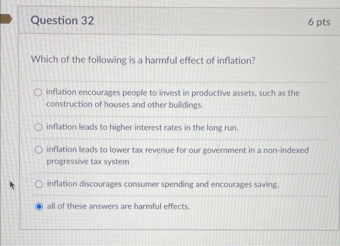 Solved Question 32 6 pts Which of the following is a harmful | Chegg.com