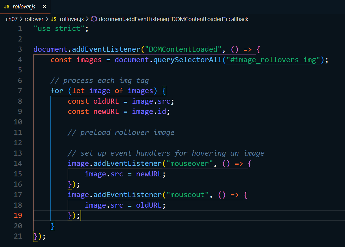 Solved In this exercise, you'll modify an Image Rollover | Chegg.com