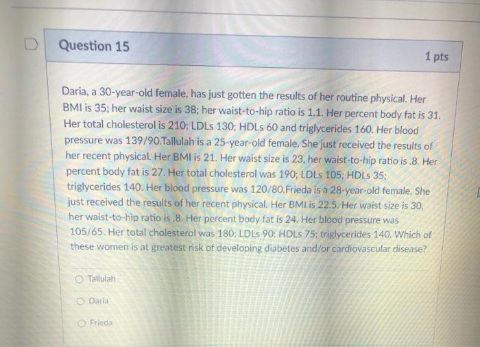 Solved D Question 14 1 pts What is the best drink for a | Chegg.com