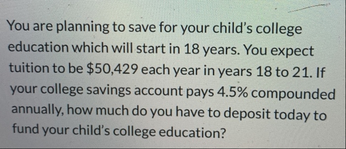 Solved You Are Planning To Save For Your Child's College | Chegg.com