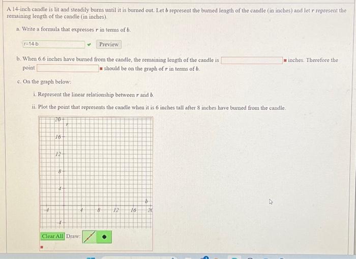 Solved A 14-inch Candle Is Lit And Steadily Burns Until It | Chegg.com