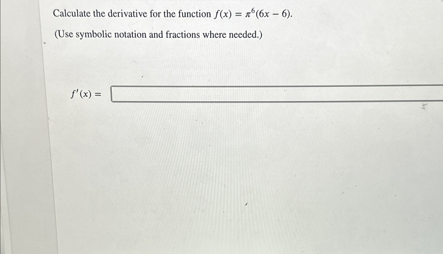 Solved Calculate the derivative for the function | Chegg.com