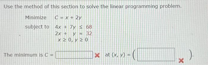 Solved Use the method of this section to solve the linear | Chegg.com