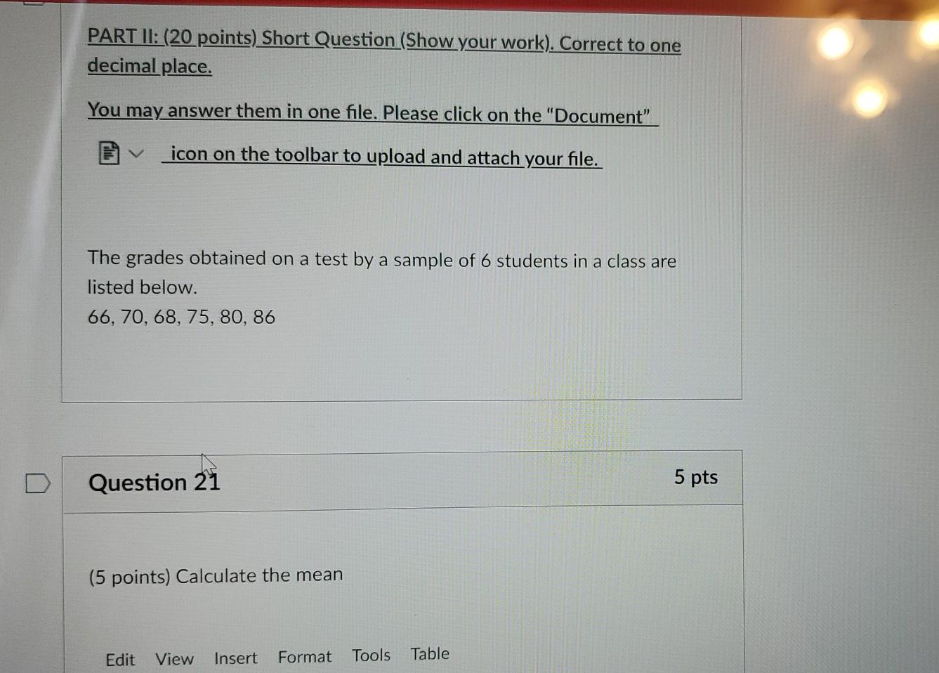 Solved PART II: (20 points) Short Question (Show your work). | Chegg.com