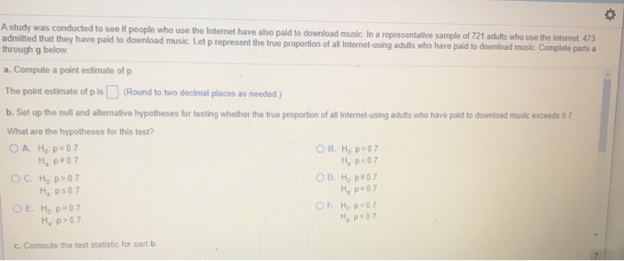 Solved A study was conducted to see if people who use the | Chegg.com