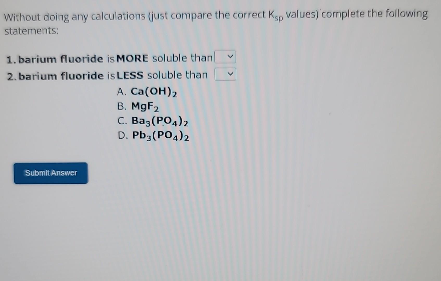 Solved Without Doing Any Calculations Just Compare The Chegg Com   Image 