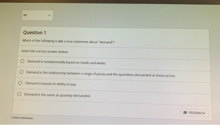 Solved Question 1 Which of the following is not a true | Chegg.com