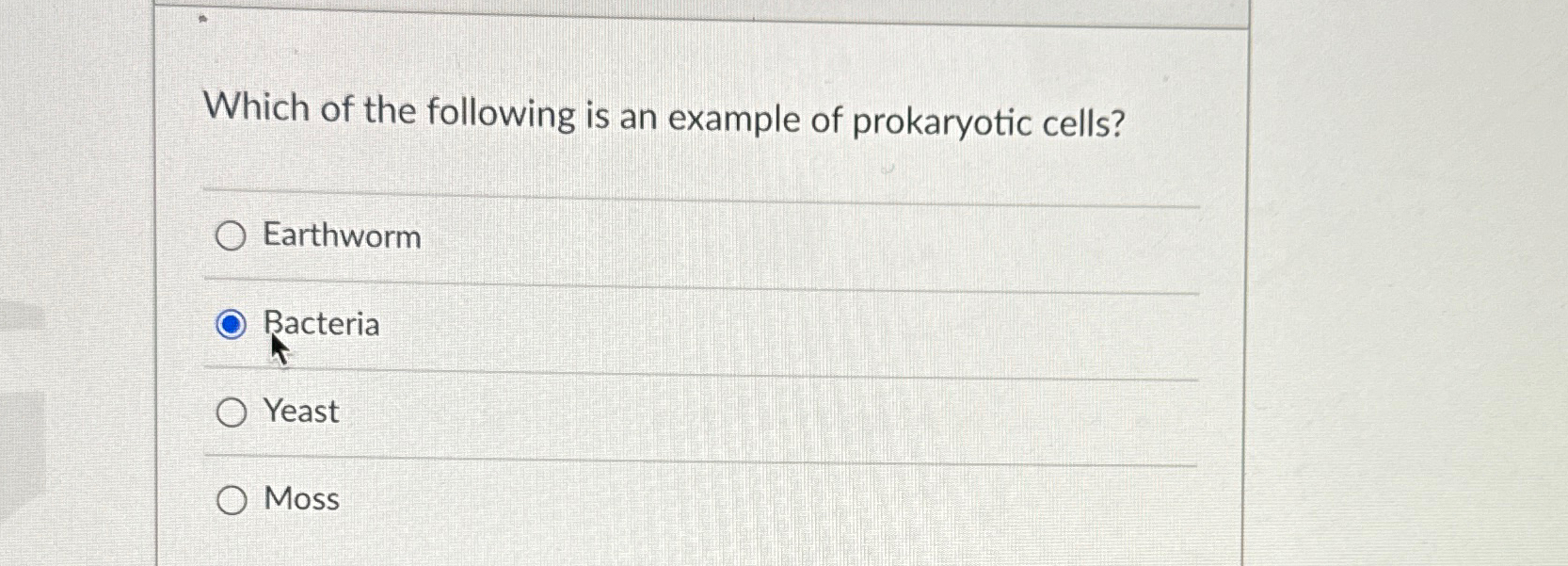 Solved Which of the following is an example of prokaryotic | Chegg.com
