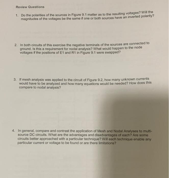 Solved Figure 9.1 Figure 9.2Review Questions 1. Do the | Chegg.com