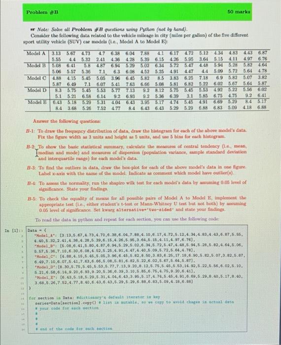 Solved Problem B 50 Marks * Note: Solve All Problem #B | Chegg.com