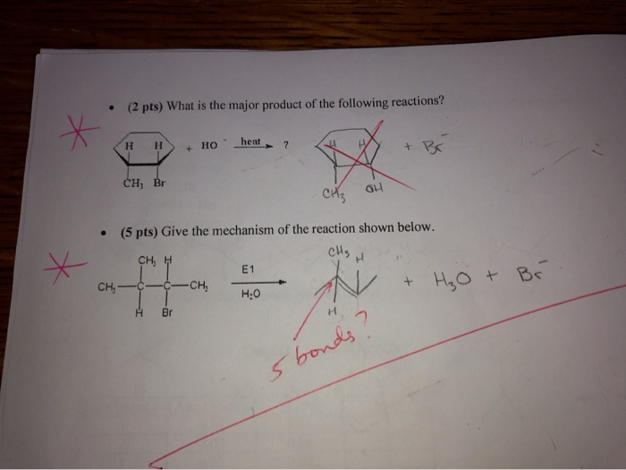 Solved 1. What is the major product of the following | Chegg.com