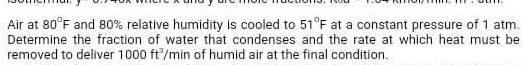 Solved Air At 80°F And 80% Relative Humidity Is Cooled To | Chegg.com