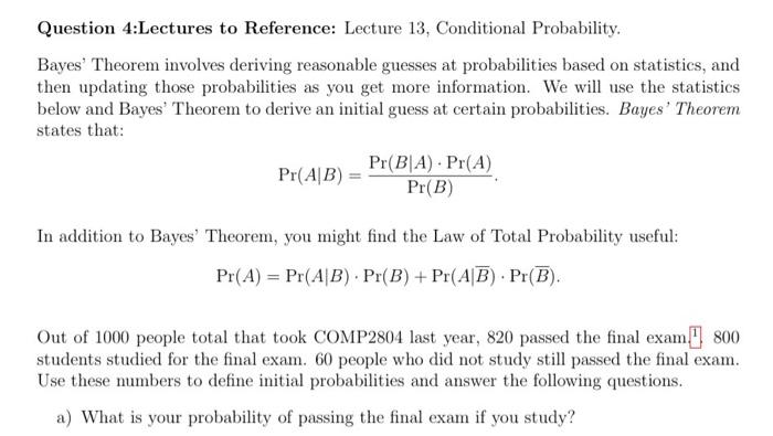 Solved Question 4:Lectures To Reference: Lecture 13, | Chegg.com