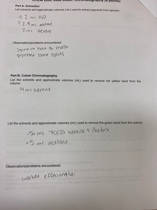 Solved MUSL down the column Nonpolar compounds Solvents, but | Chegg.com