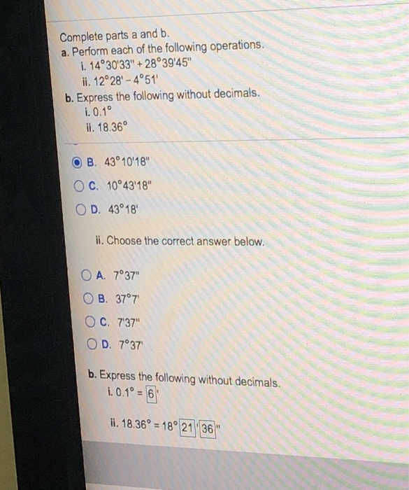 Solved Complete Parts A And B. A. Perform Each Of The | Chegg.com