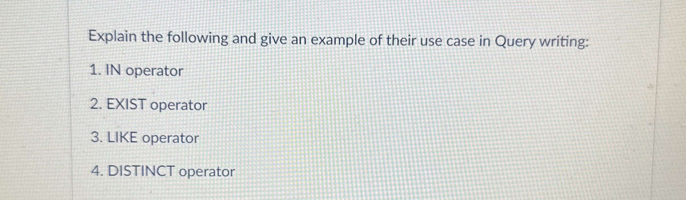 Solved Explain the following and give an example of their | Chegg.com