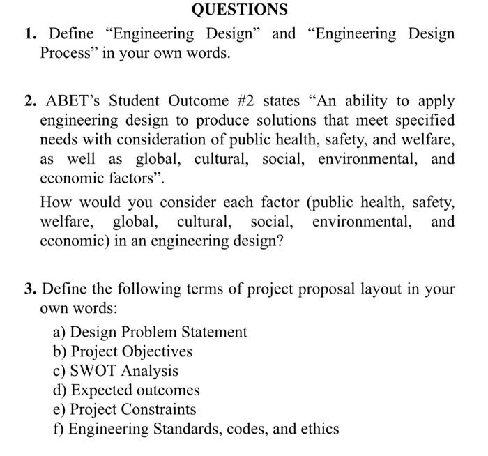 engineering definitions assignment